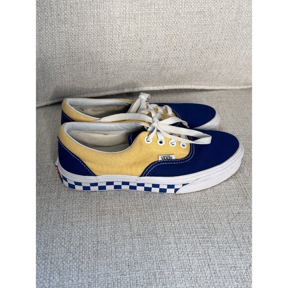 Vans Era Tartan Pack Blue Yellow White Size W6/ M4.5 Unisex 721356 - Picture 3 of 9